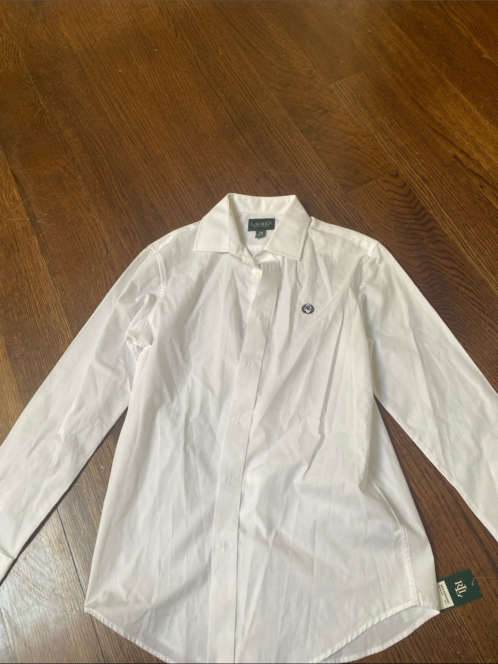 Lauren Ralph Lauren White Button-Down Shirt for Kids